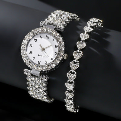 2PCS Women’s Luxury Fashion Watch & Bracelet Set ⌚