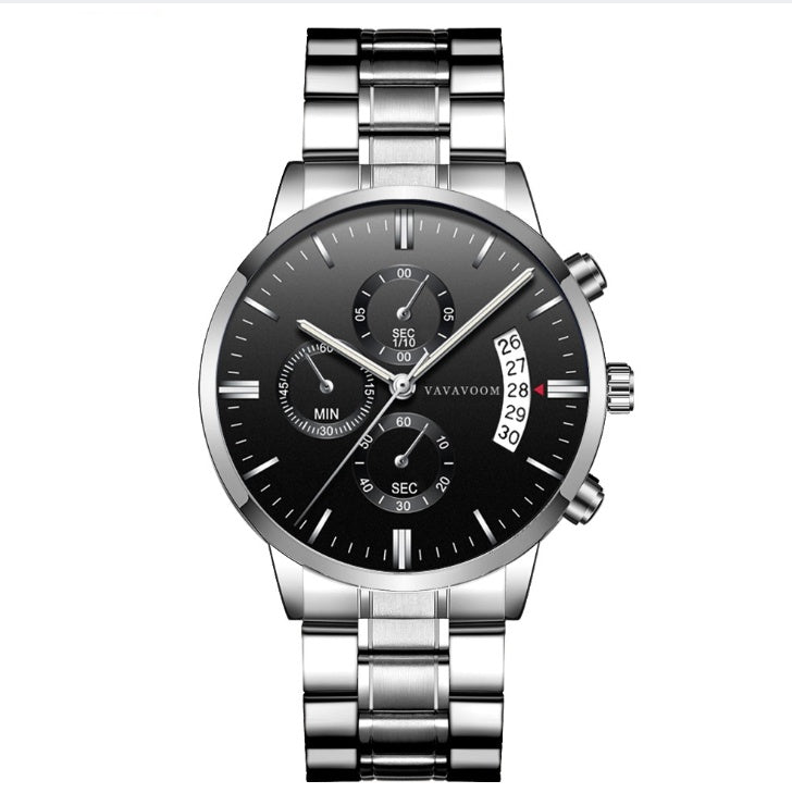 Men’s Luxury Stainless Steel Quartz Watch ⌚