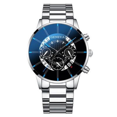 2-Pack Men’s Luxury Stainless Steel Quartz Watch ⌚